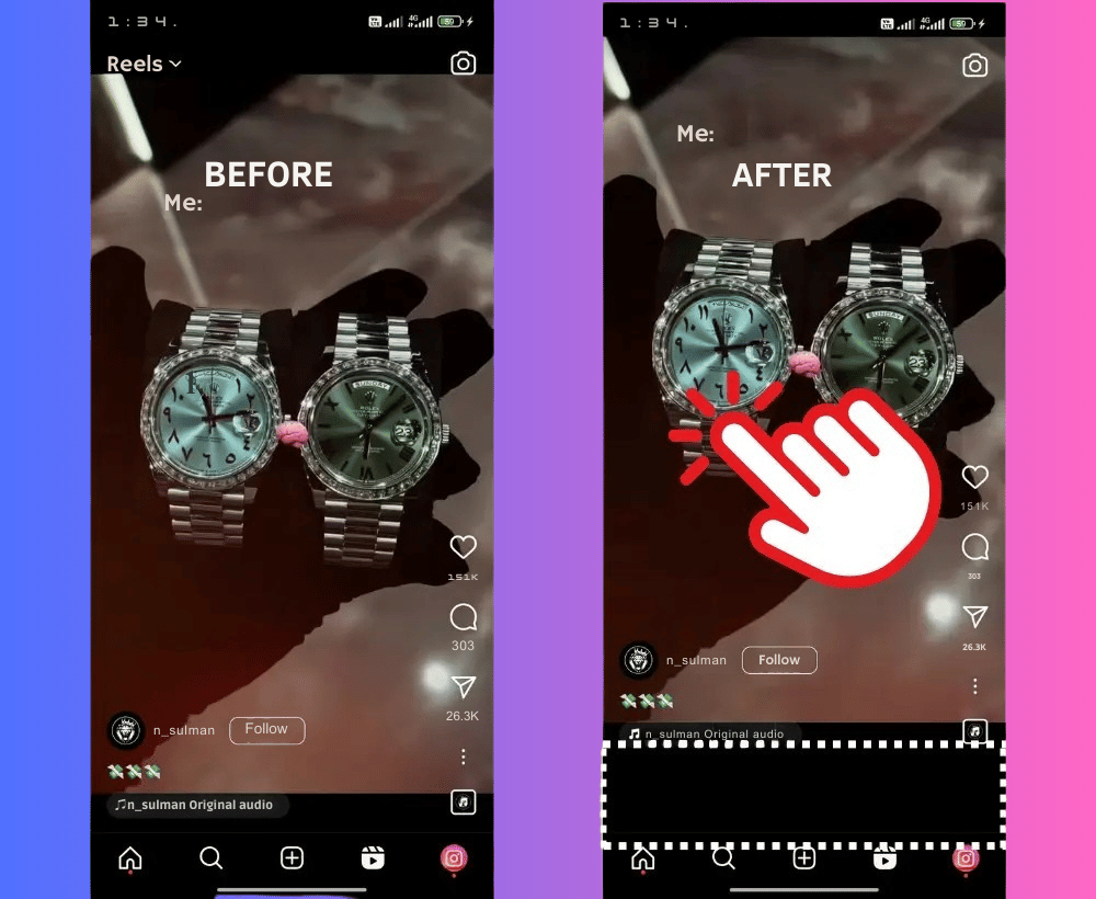 Slightly Swipe and Hold the Real